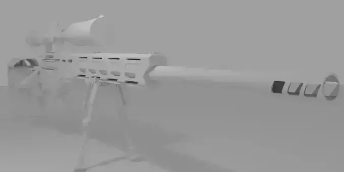 Basic Sniper Rifle no textures or materials