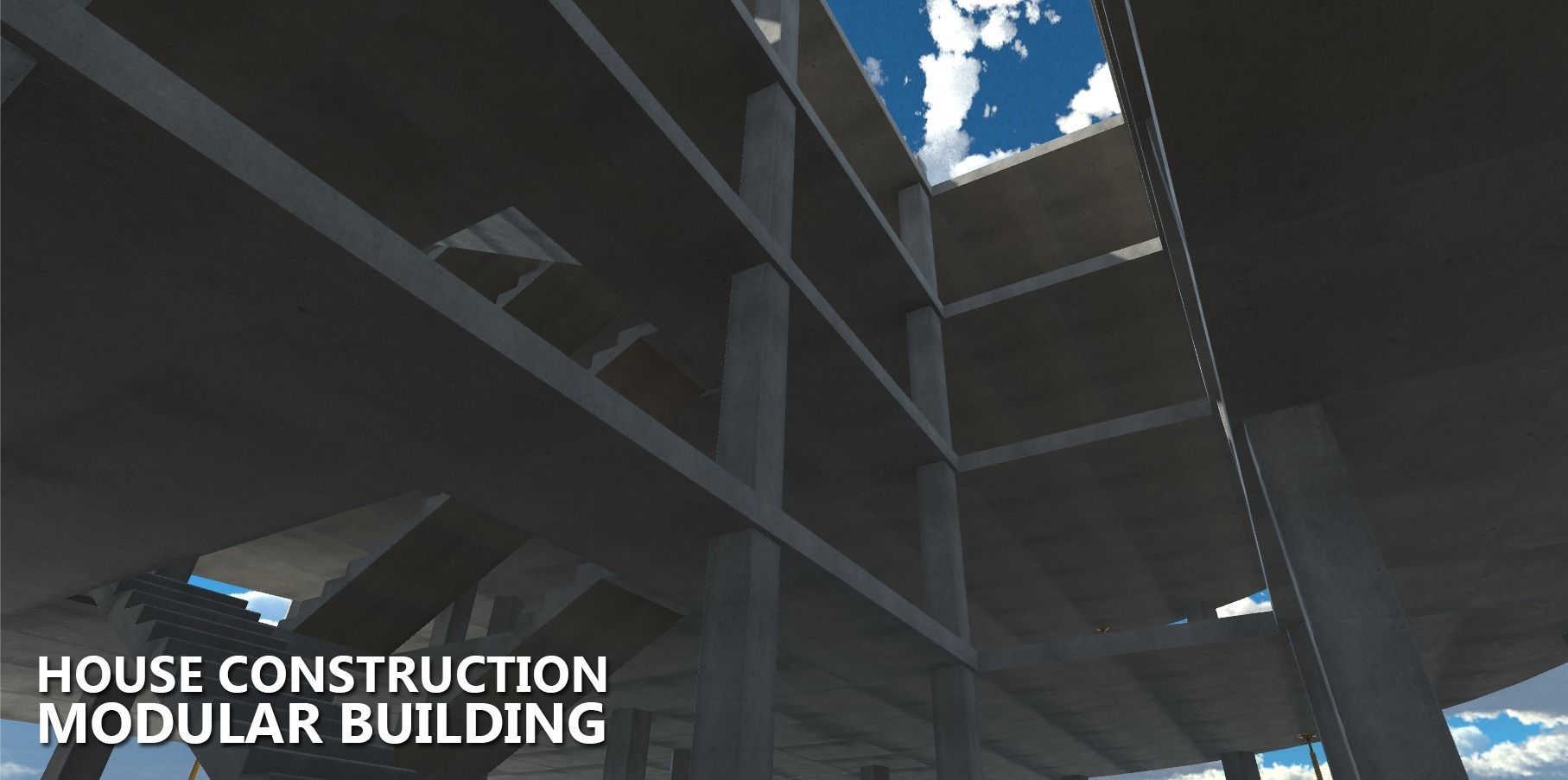 House construction - modular building Low-poly 3D model_20