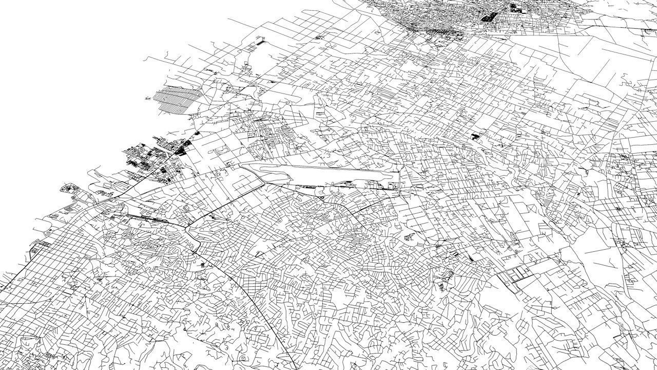 Port au Prince Road Network and Streets 3D model_9