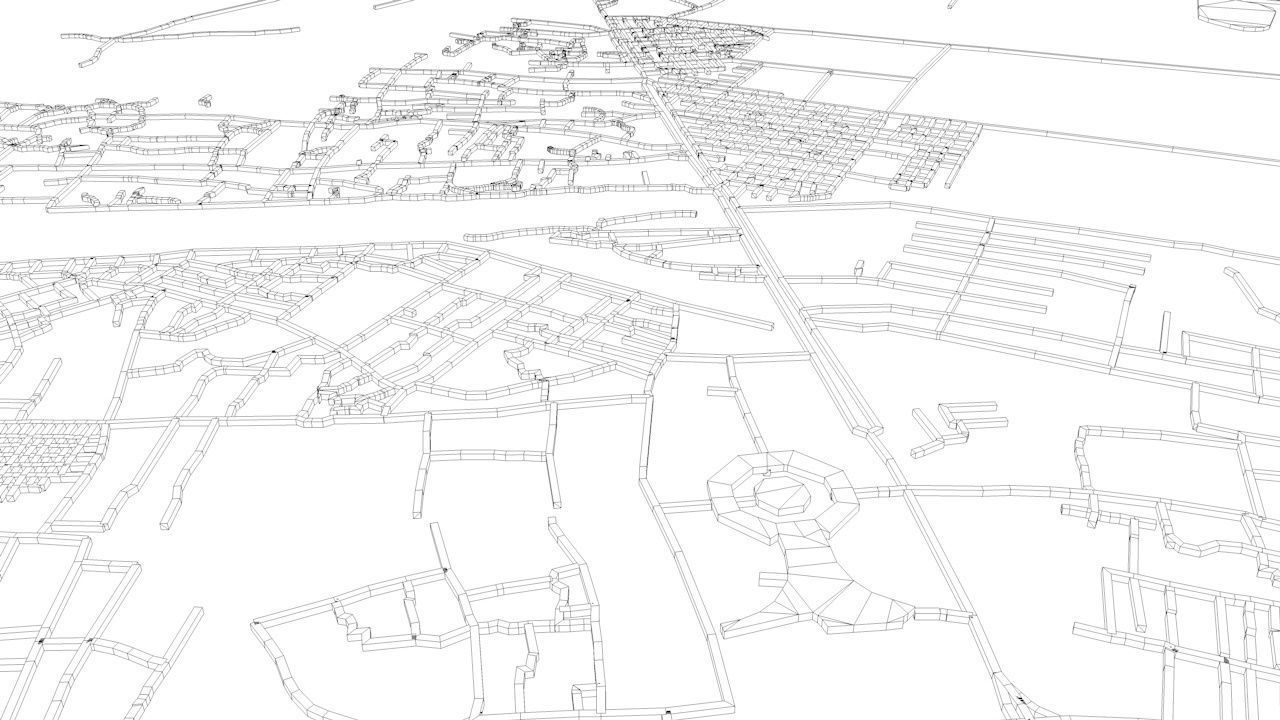 Port au Prince Road Network and Streets 3D model_10