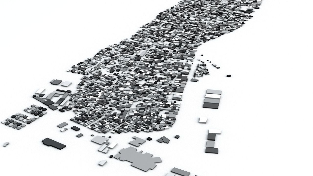 Port au Prince Streets and Buildings 3D model_1