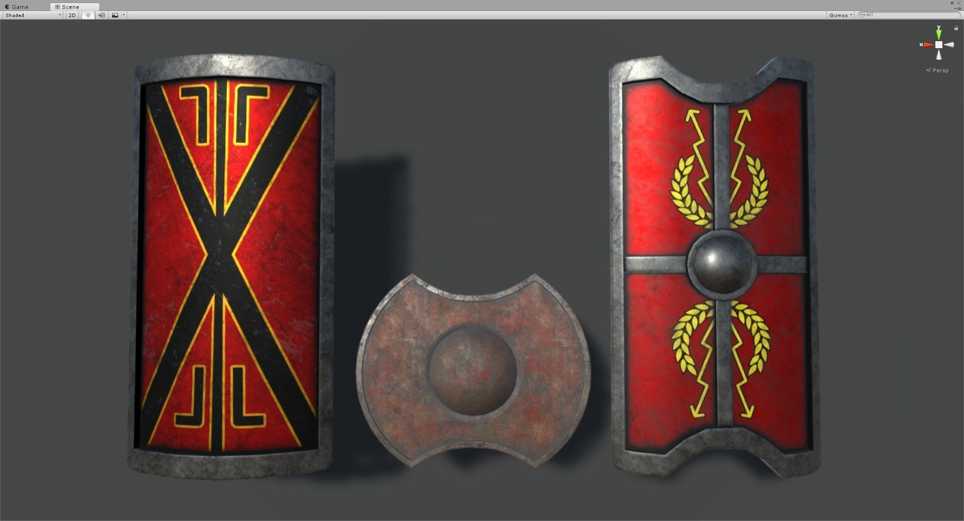 Medieval Weapons and Shields Bundle Low-poly 3D model_24