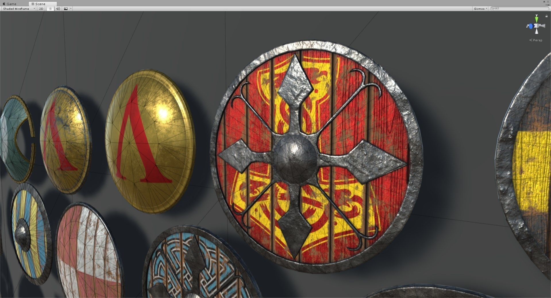 Medieval Weapons and Shields Bundle Low-poly 3D model_27