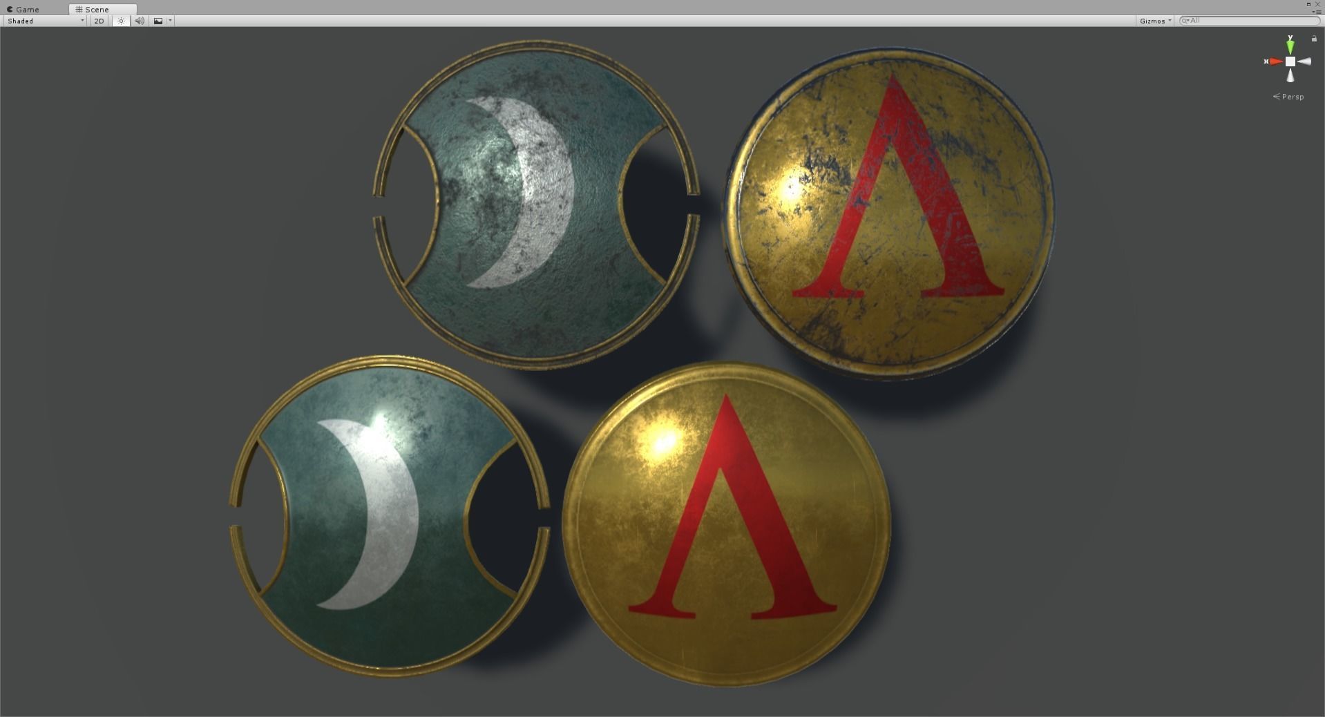 Medieval Weapons and Shields Bundle Low-poly 3D model_26