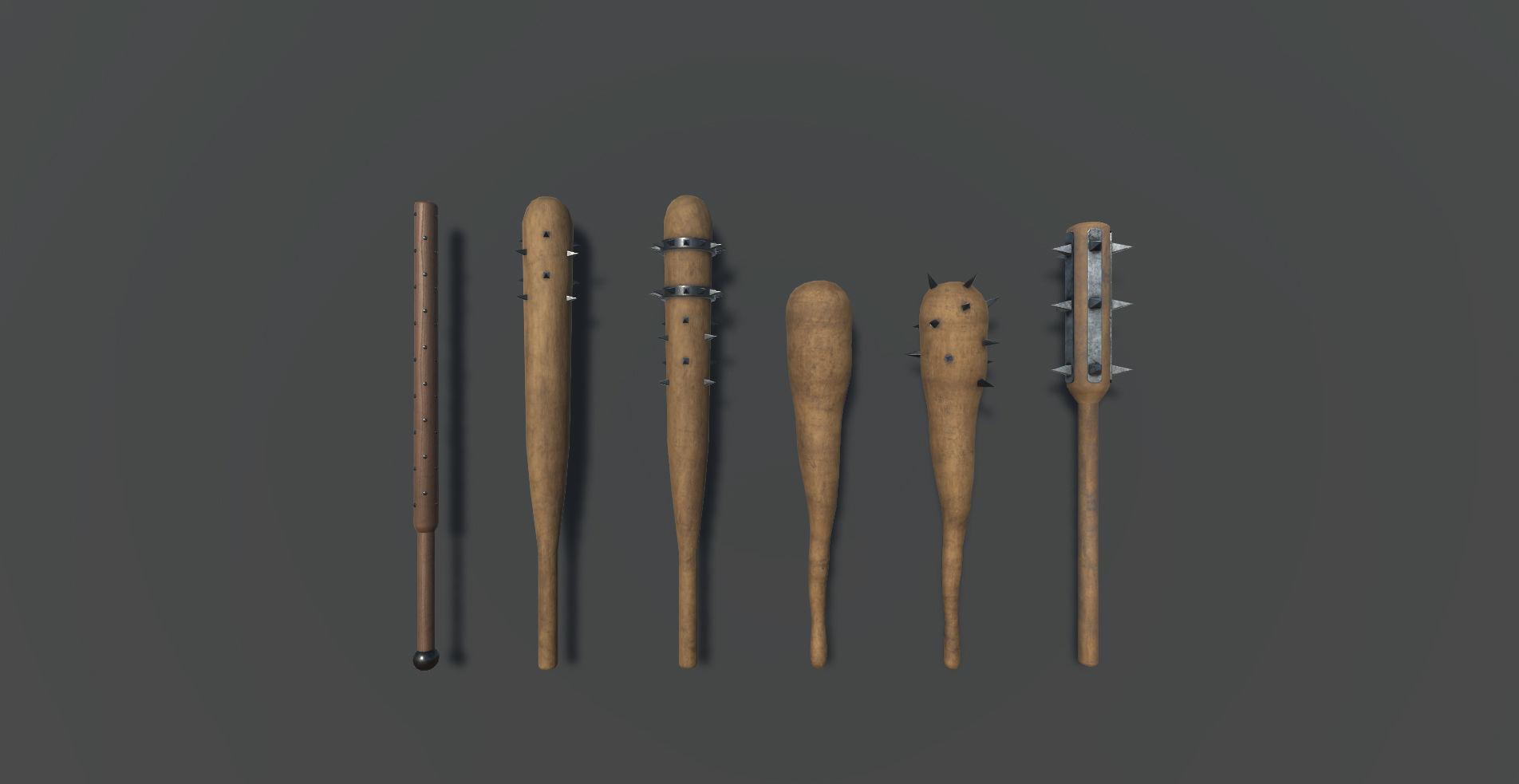 Medieval Weapons and Shields Bundle Low-poly 3D model_16