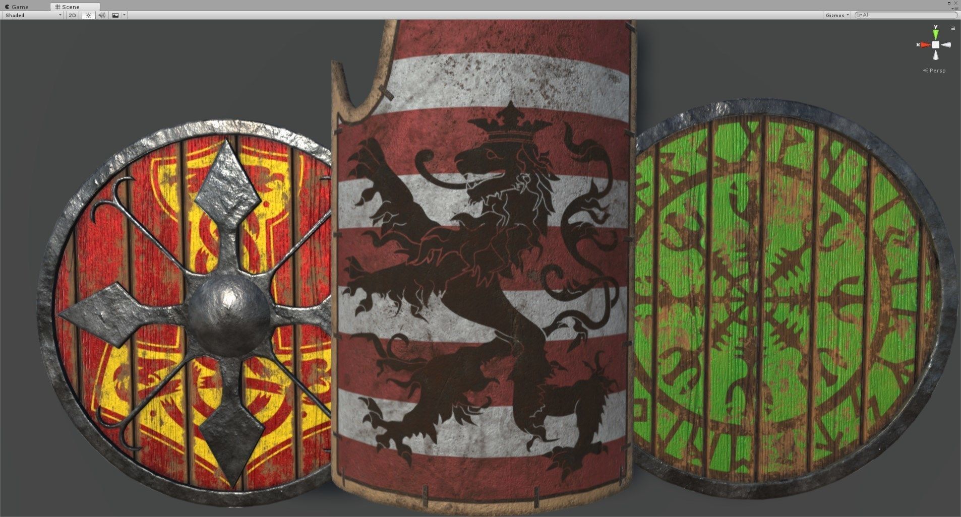 Medieval Weapons and Shields Bundle Low-poly 3D model_22