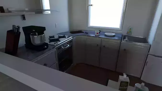 Living room with Kitchen