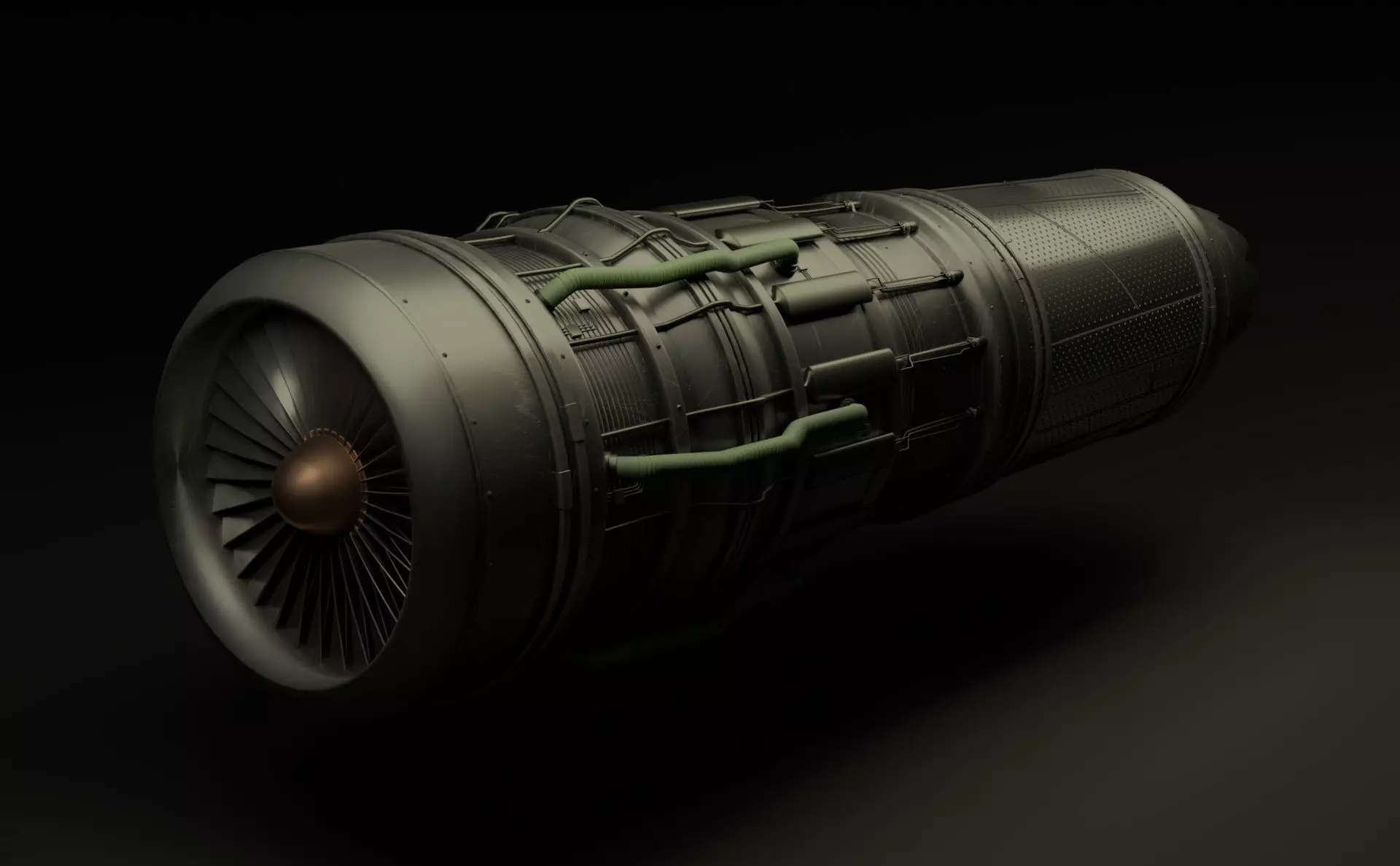 Jet engine 3D model_0