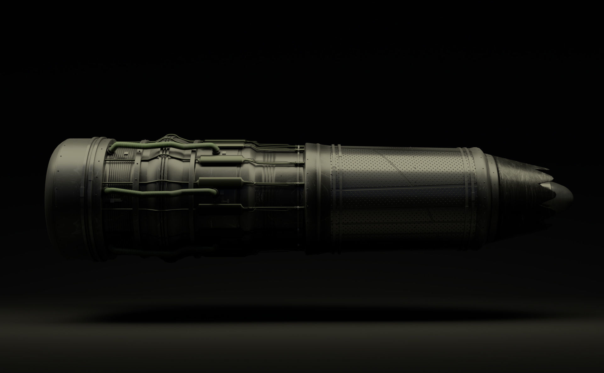 Jet engine 3D model_1