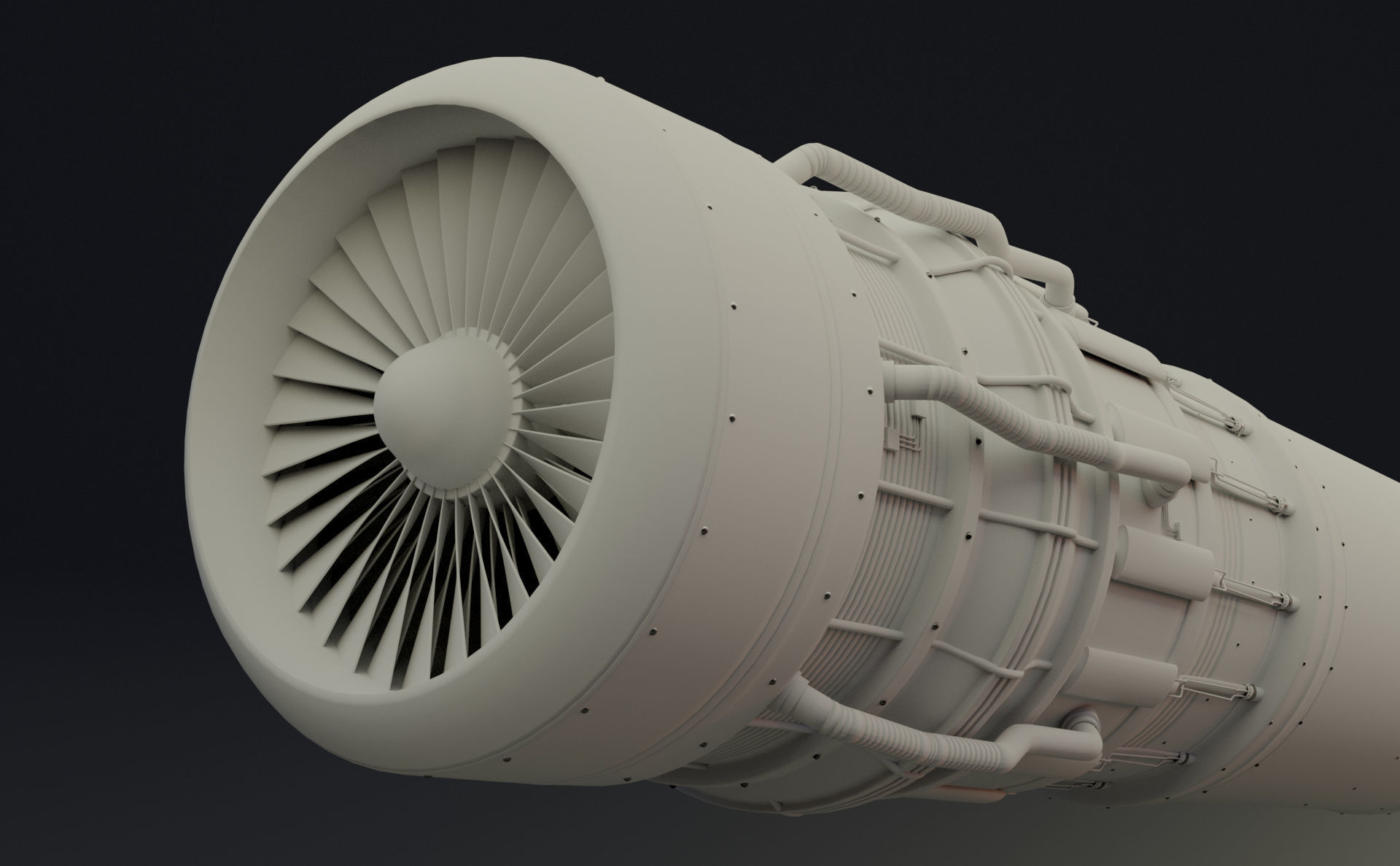 Jet engine 3D model_3