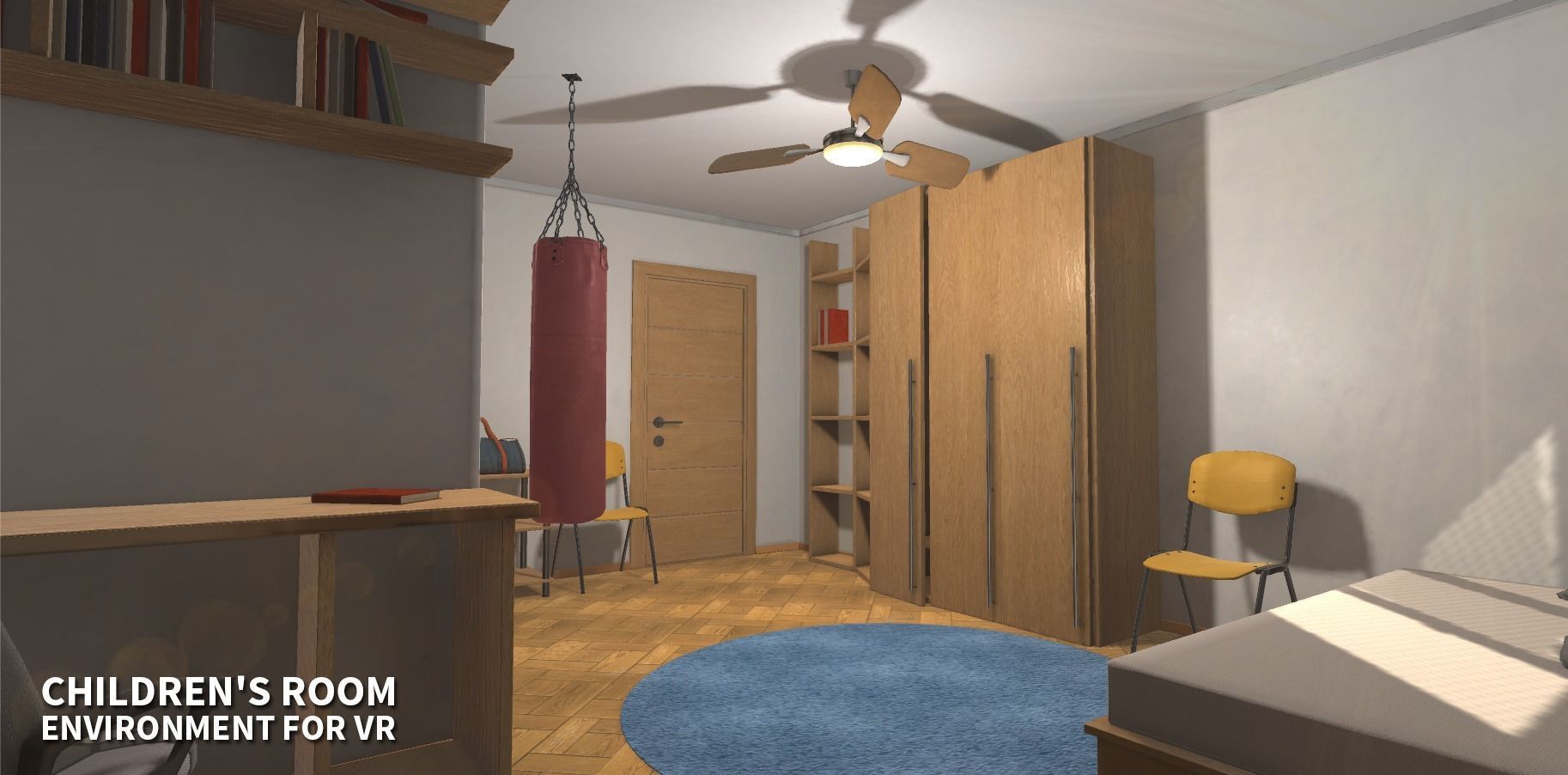 Childrens room - environment for VR Low-poly 3D model_13