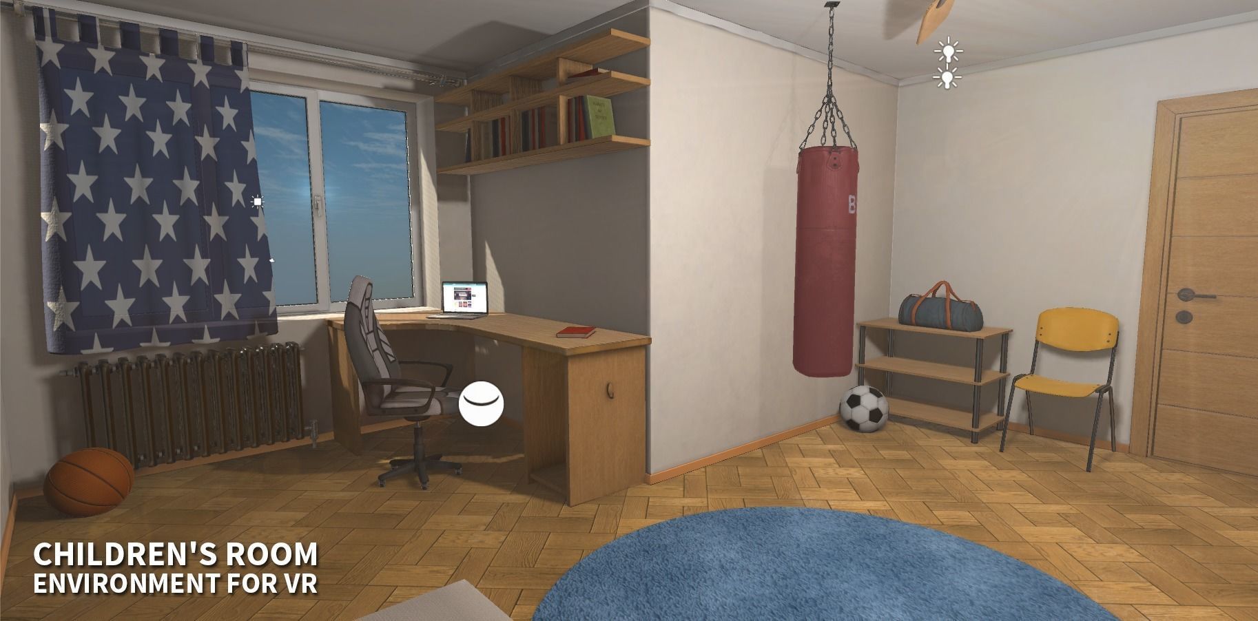 Childrens room - environment for VR Low-poly 3D model_10