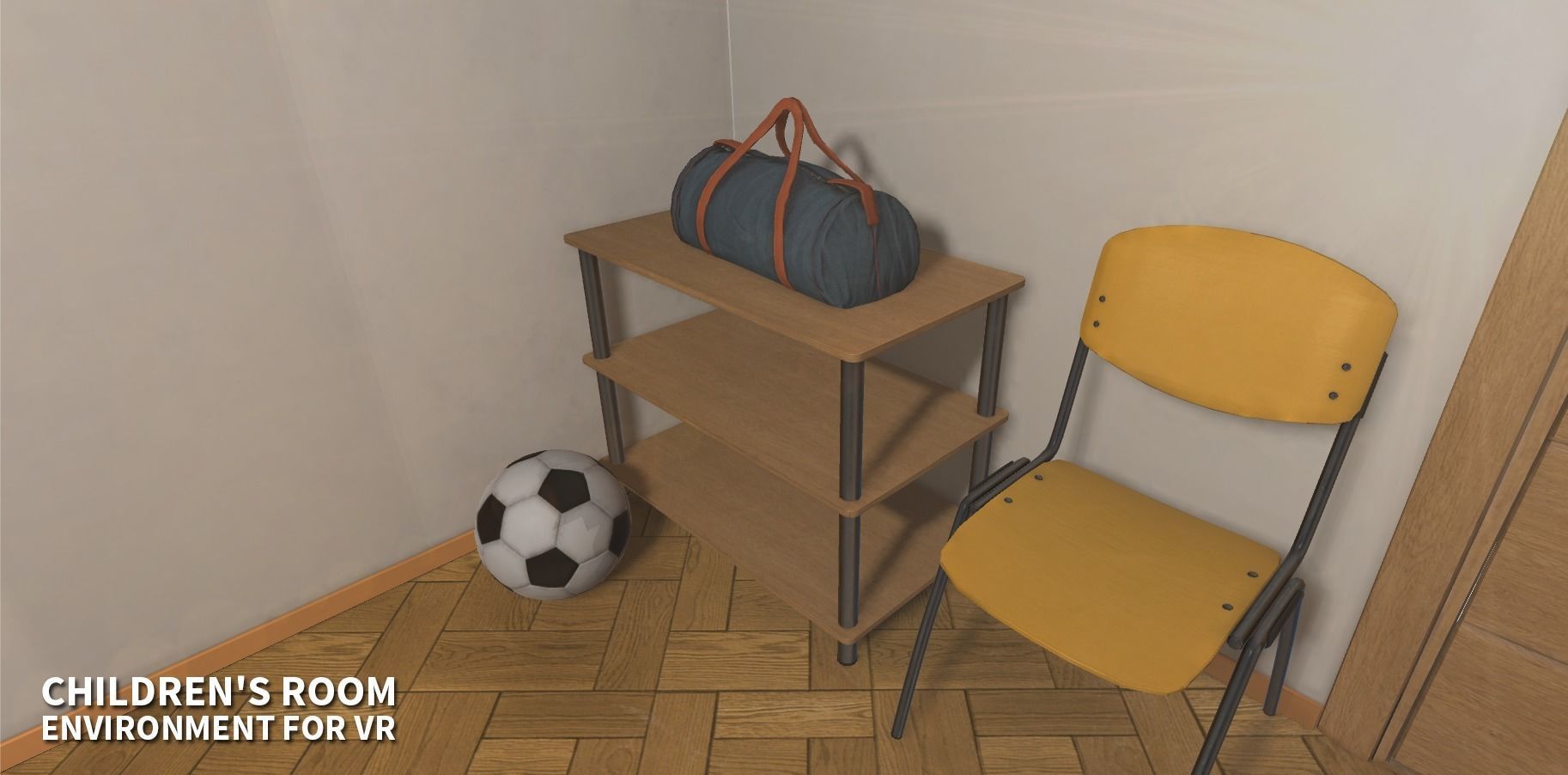 Childrens room - environment for VR Low-poly 3D model_12