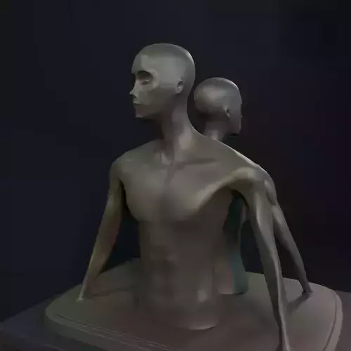 Abstract Man and Woman Statue