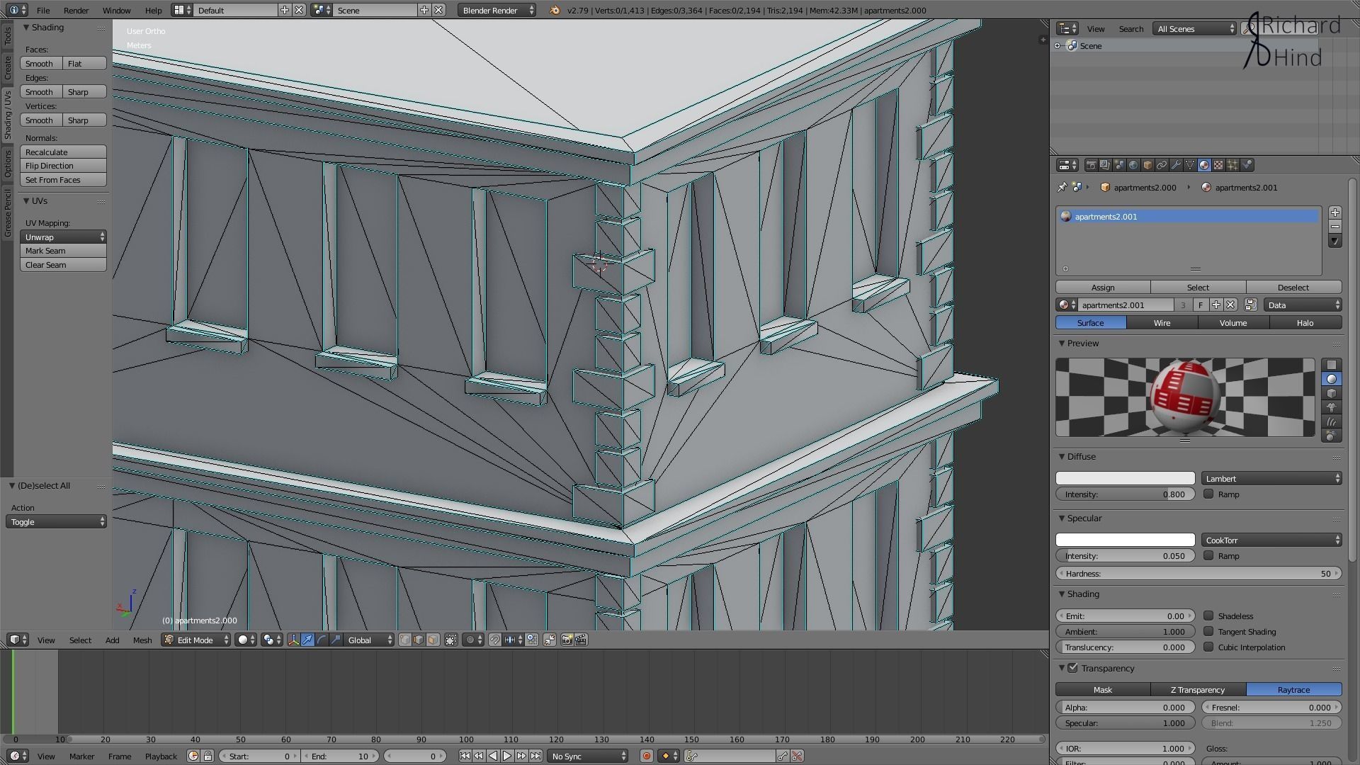 low poly apartment building Free low-poly 3D model_24