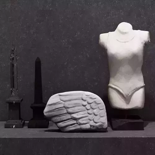 Decorative sculptures set for interior