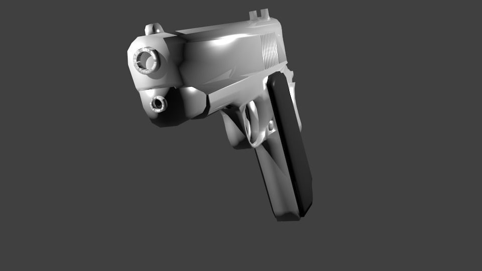 COLT  45ACP Low-poly 3D model_2