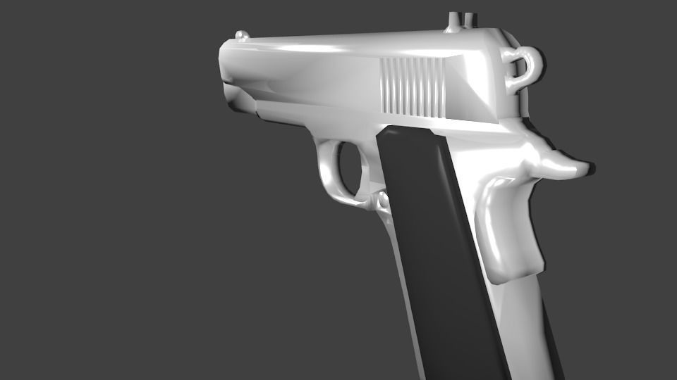 COLT  45ACP Low-poly 3D model_1