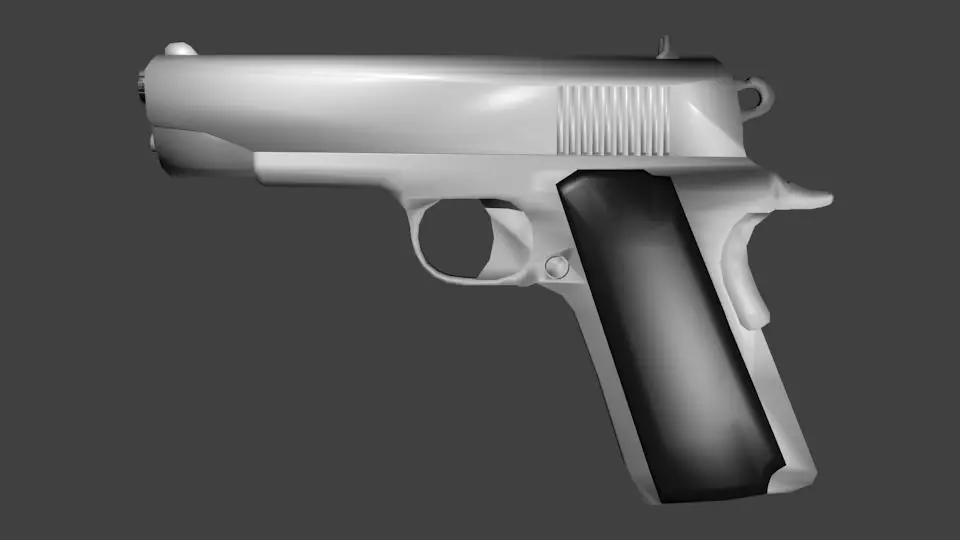 COLT  45ACP Low-poly 3D model_0