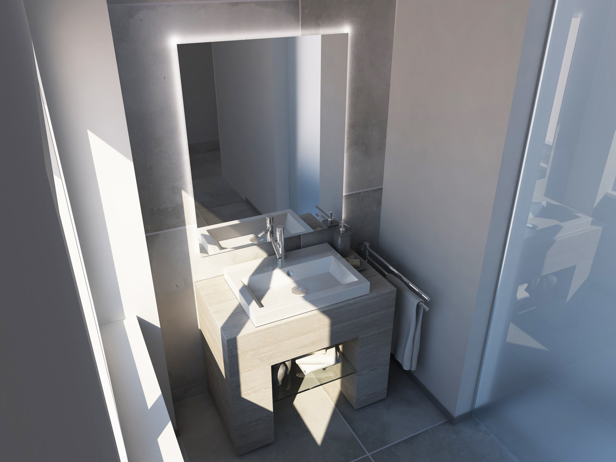 Bathroom italian design 3D model_1
