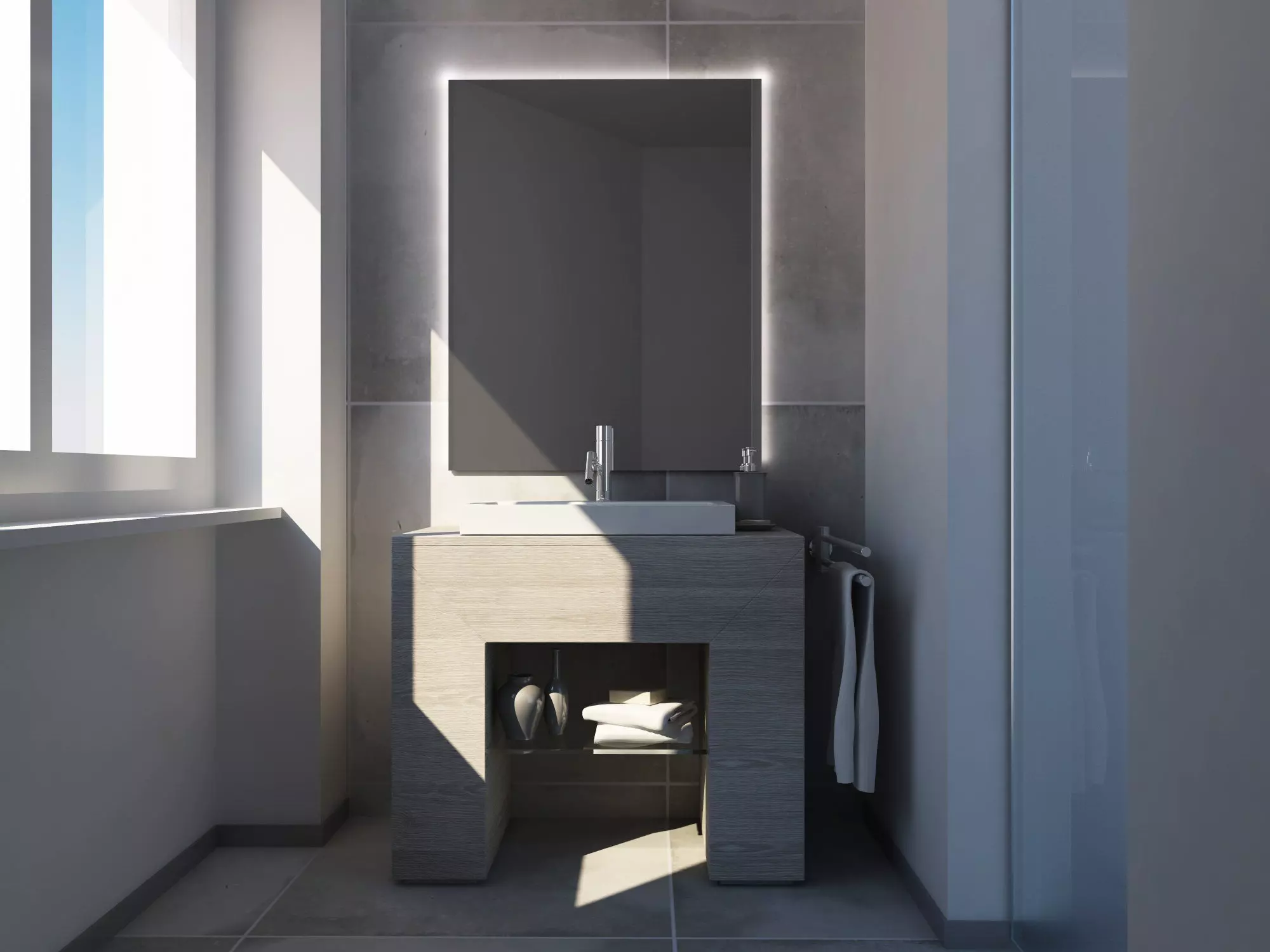 Bathroom italian design 3D model_0