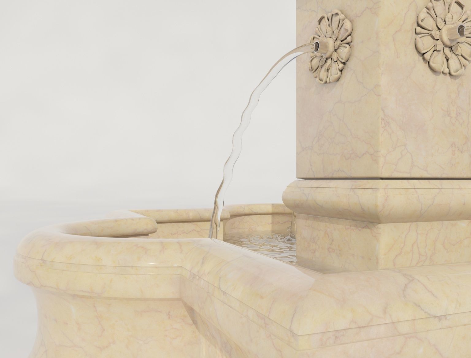 Fountain 21 with water 3in1 3D model_13