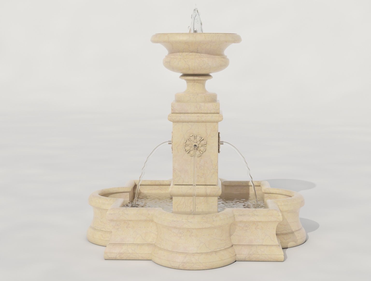 Fountain 21 with water 3in1 3D model_7