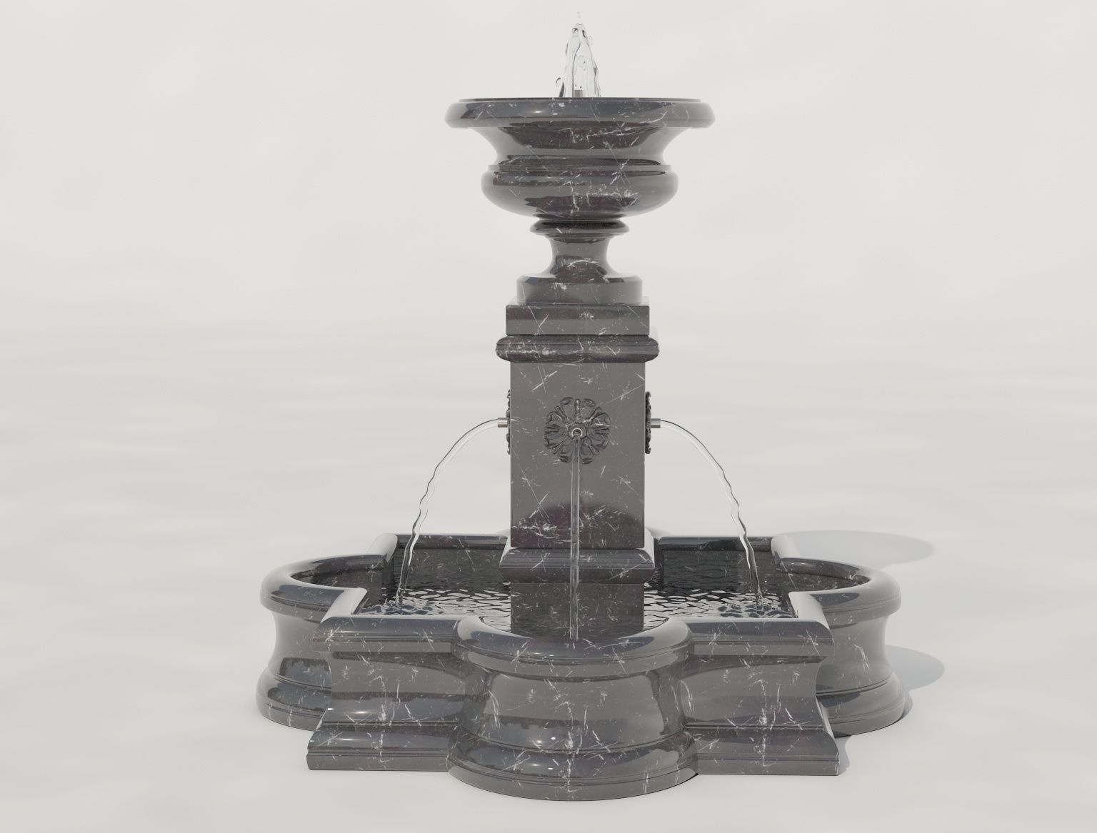 Fountain 21 with water 3in1 3D model_2