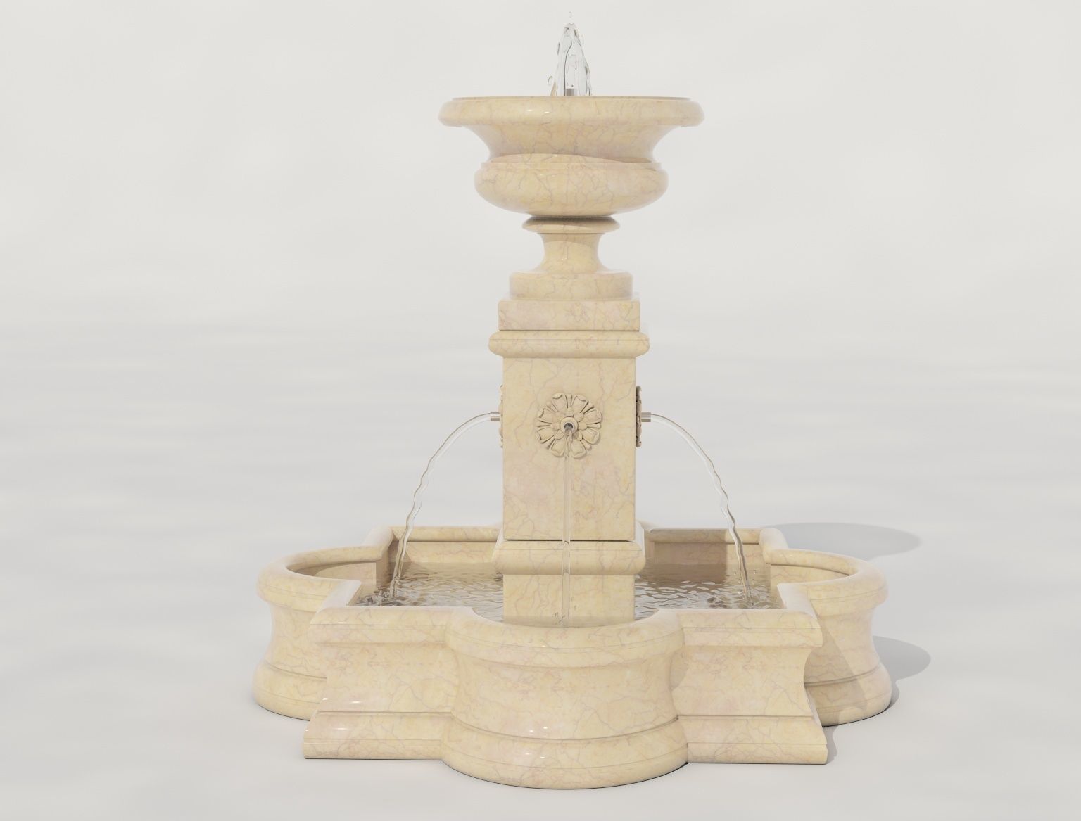 Fountain 21 with water 3in1 3D model_12