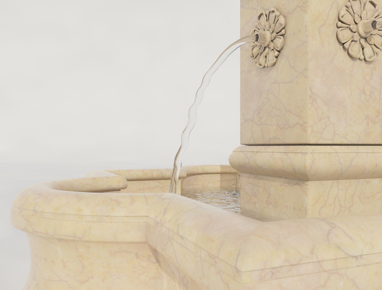 Fountain 21 with water 3in1 3D model_9