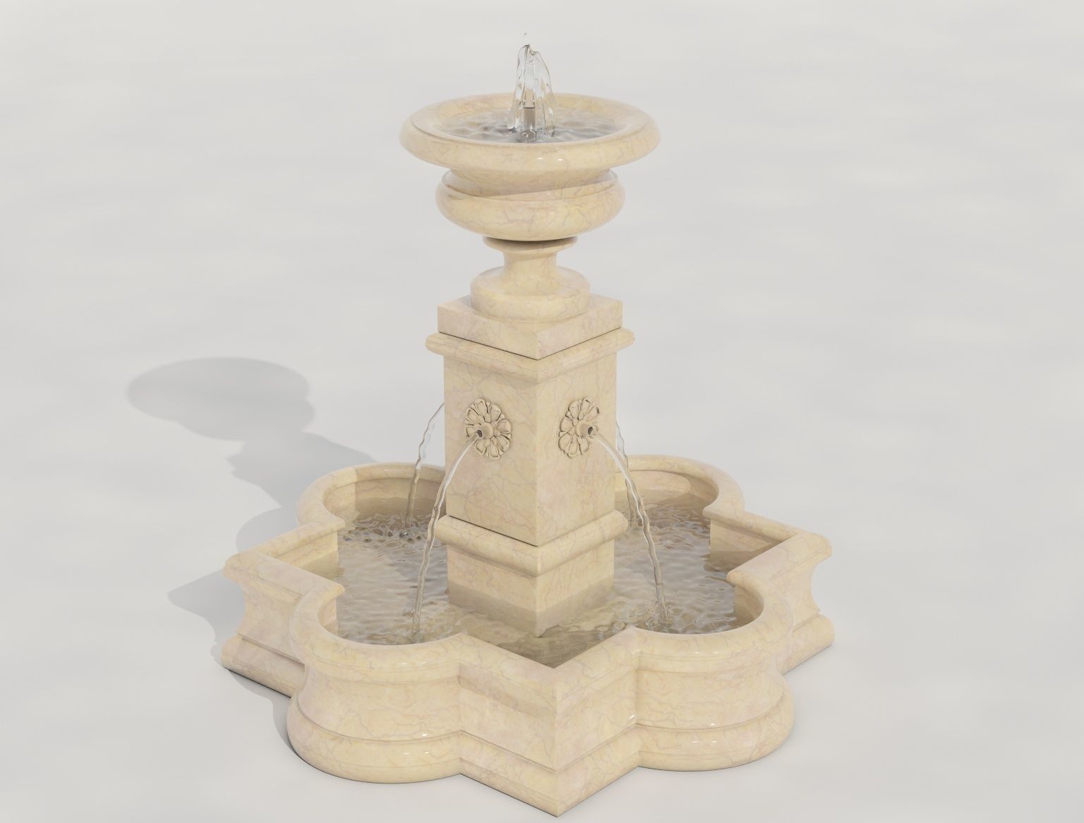 Fountain 21 with water 3in1 3D model_11