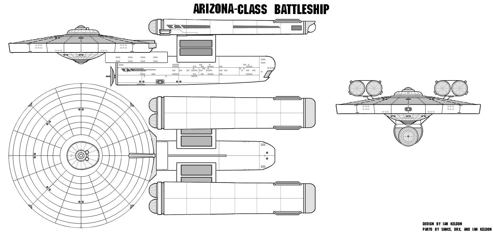 Arizona Class Battleship 3D model_7