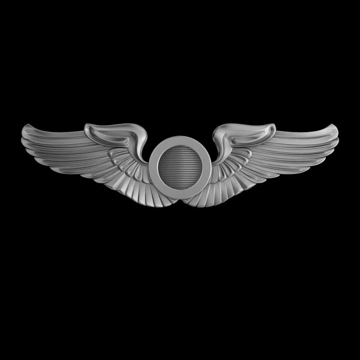 USAAF  Aircraft Observer Wings Badge 3D model_0