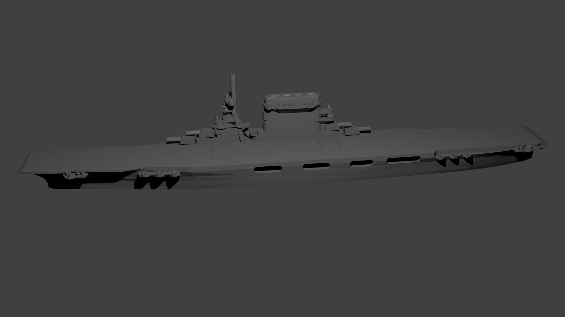 Lexington Class Aircraft Carrier 3D print model_2