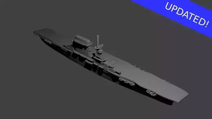 Lexington Class Aircraft Carrier 3D print model