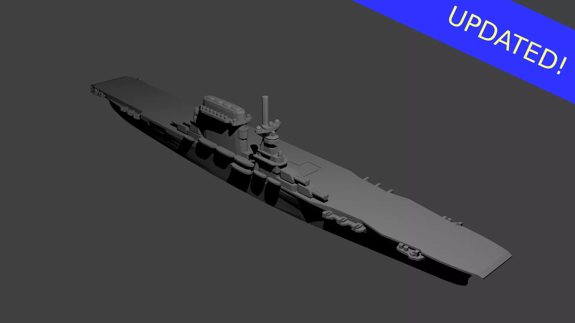 Lexington Class Aircraft Carrier 3D print model_0