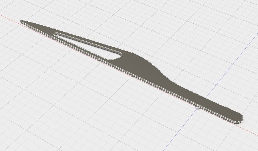 Simple Knife 3D print model_3