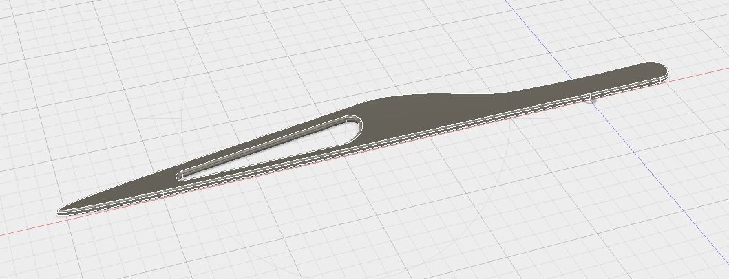 Simple Knife 3D print model_2