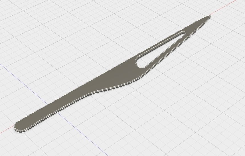 Simple Knife 3D print model_1
