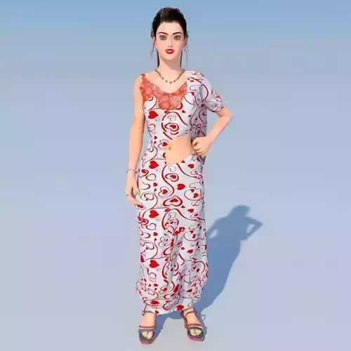 Sophie Biped Plus Custom Rigged 3D model
