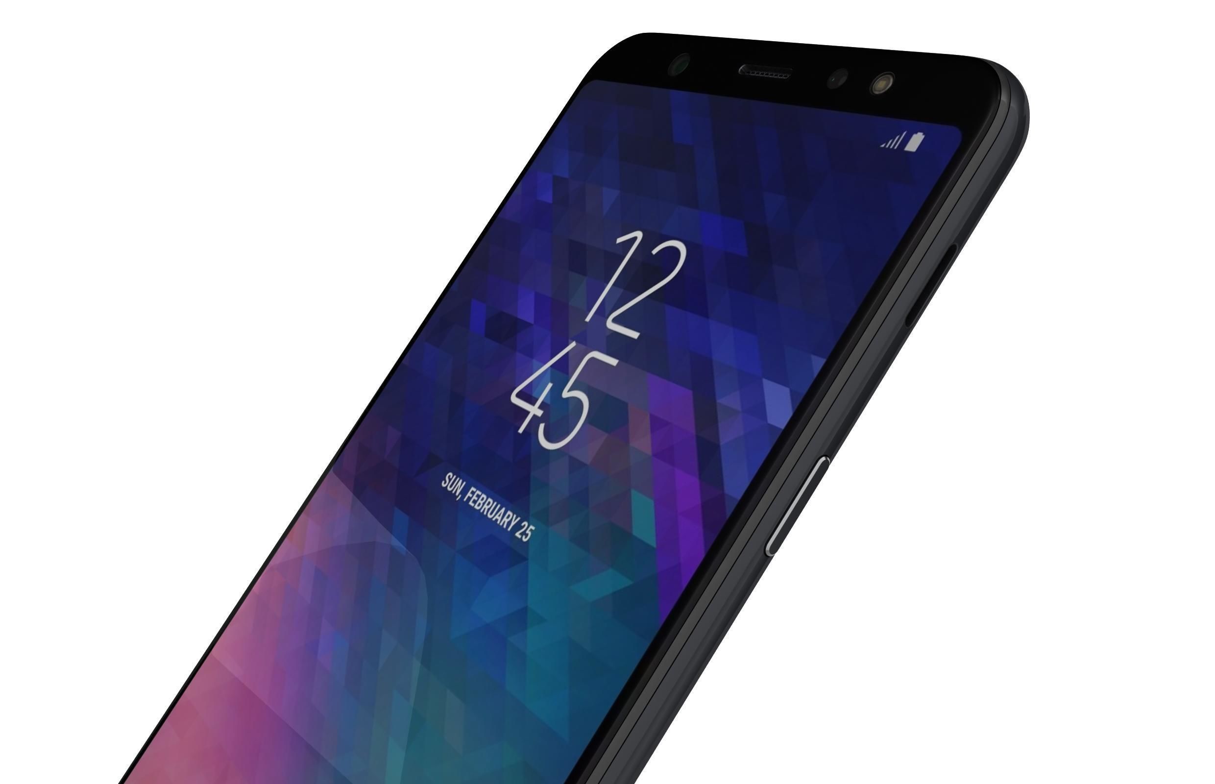 Samsung Galaxy A6 Plus Black 3D model_6