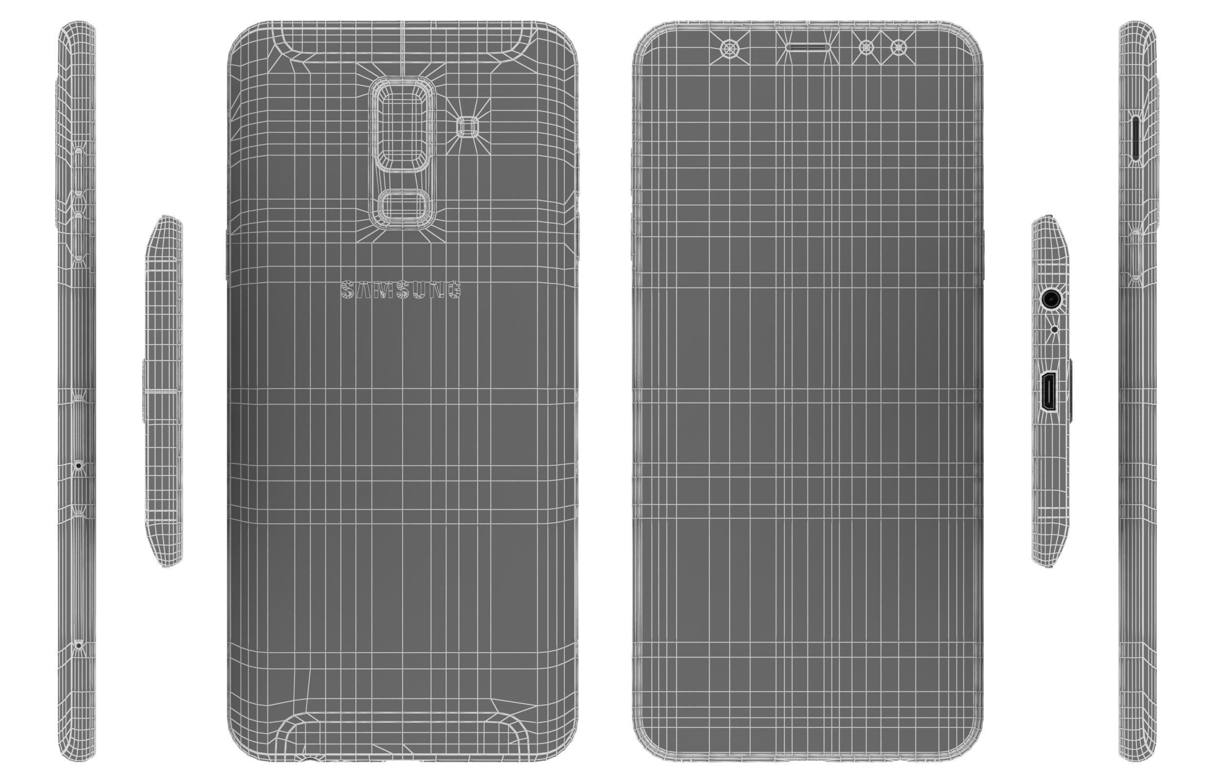 Samsung Galaxy A6 Plus Black 3D model_11