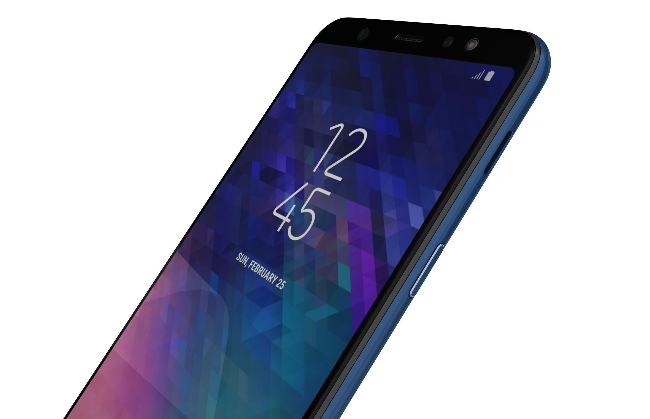 Samsung Galaxy A6 Plus Blue 3D model_6