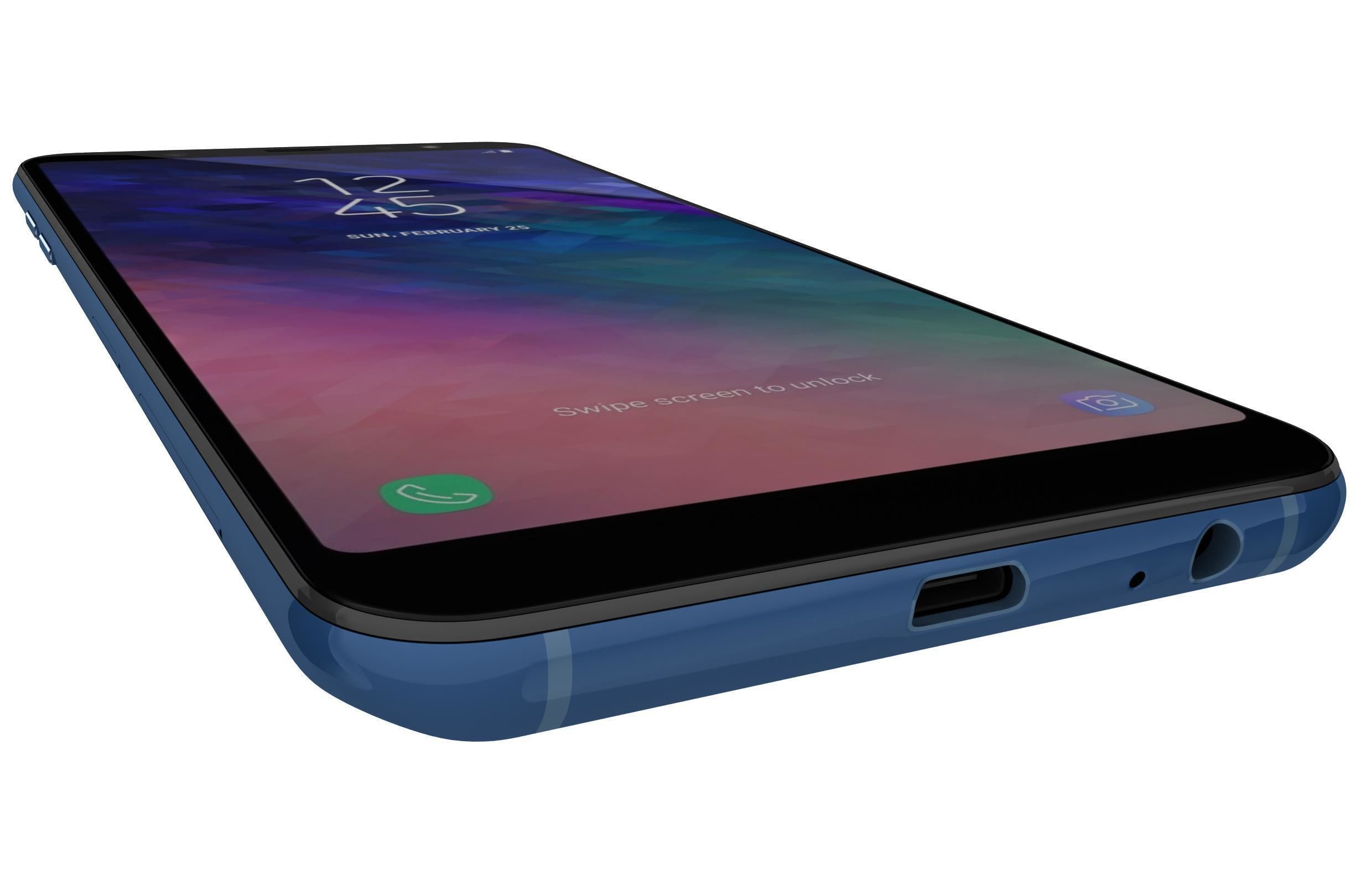 Samsung Galaxy A6 Plus Blue 3D model_7