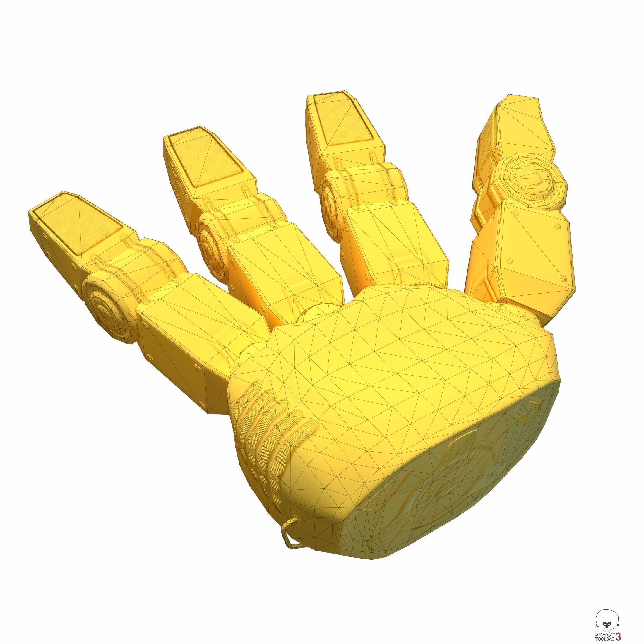 Robot Hand Low Poly PBR Low-poly 3D model_16
