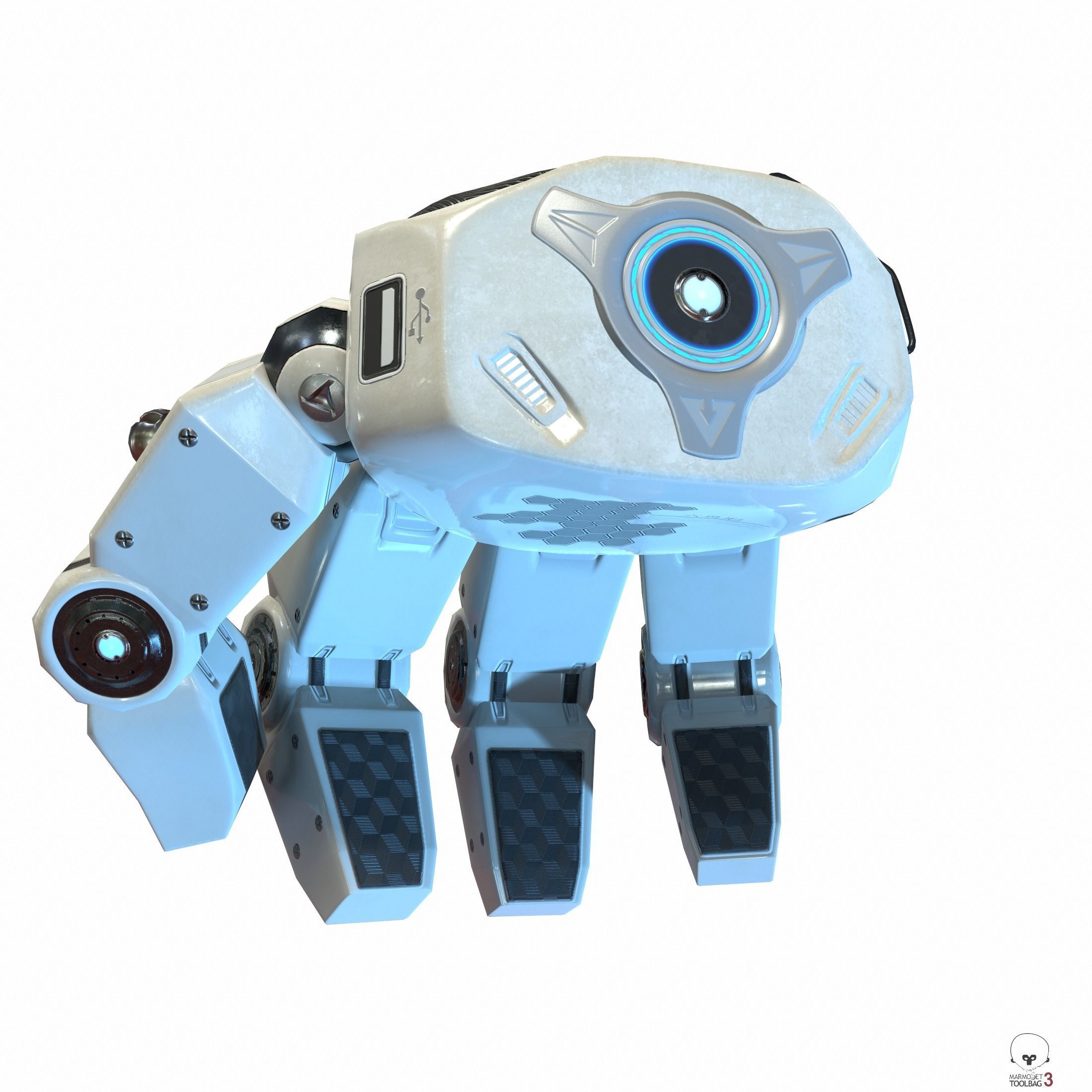 Robot Hand Low Poly PBR Low-poly 3D model_8