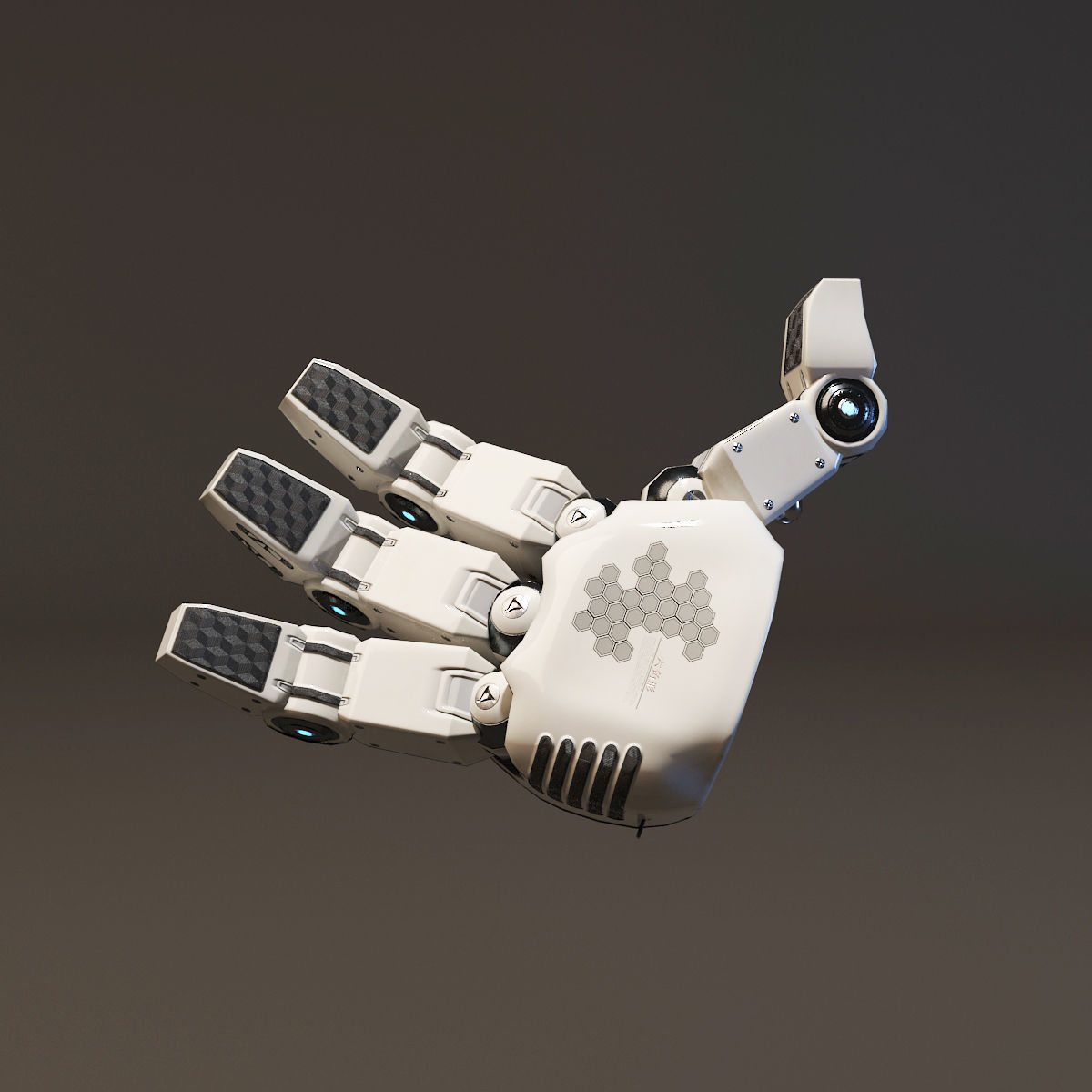 Robot Hand Low Poly PBR Low-poly 3D model_12