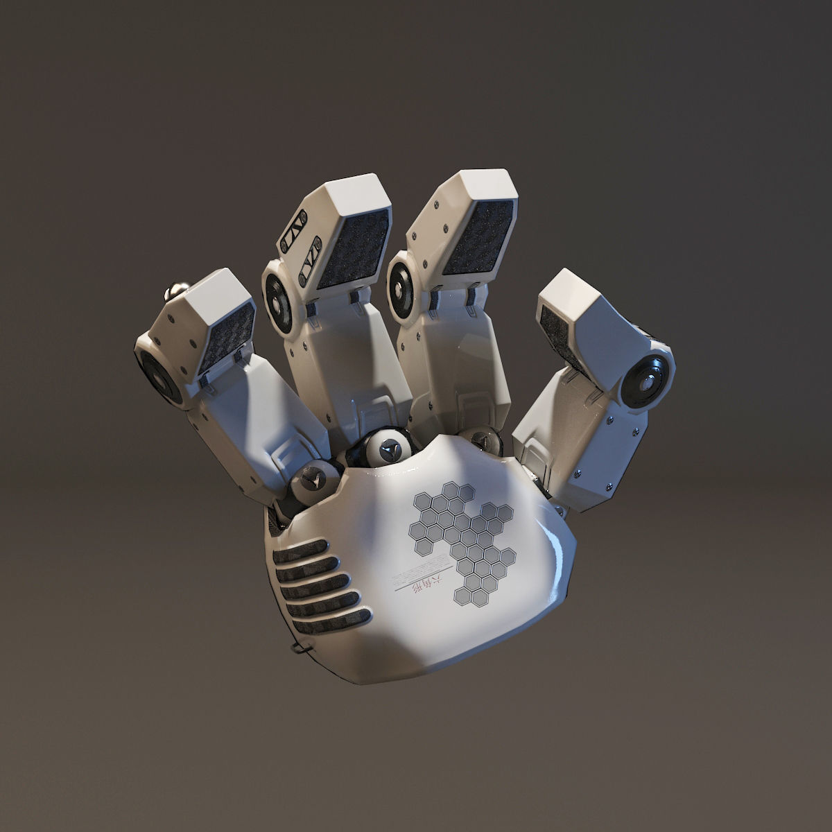 Robot Hand Low Poly PBR Low-poly 3D model_15