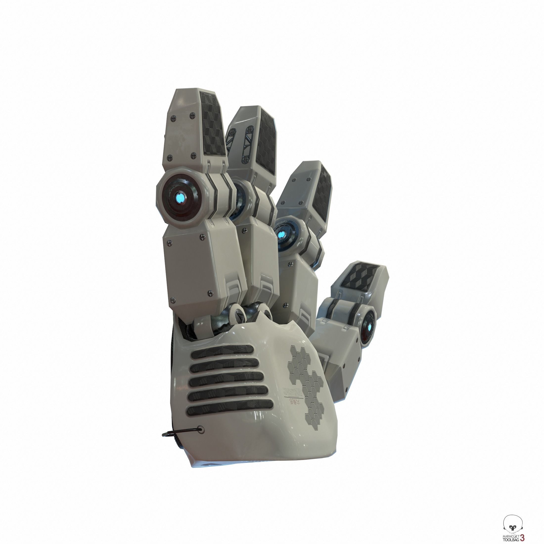 Robot Hand Low Poly PBR Low-poly 3D model_2