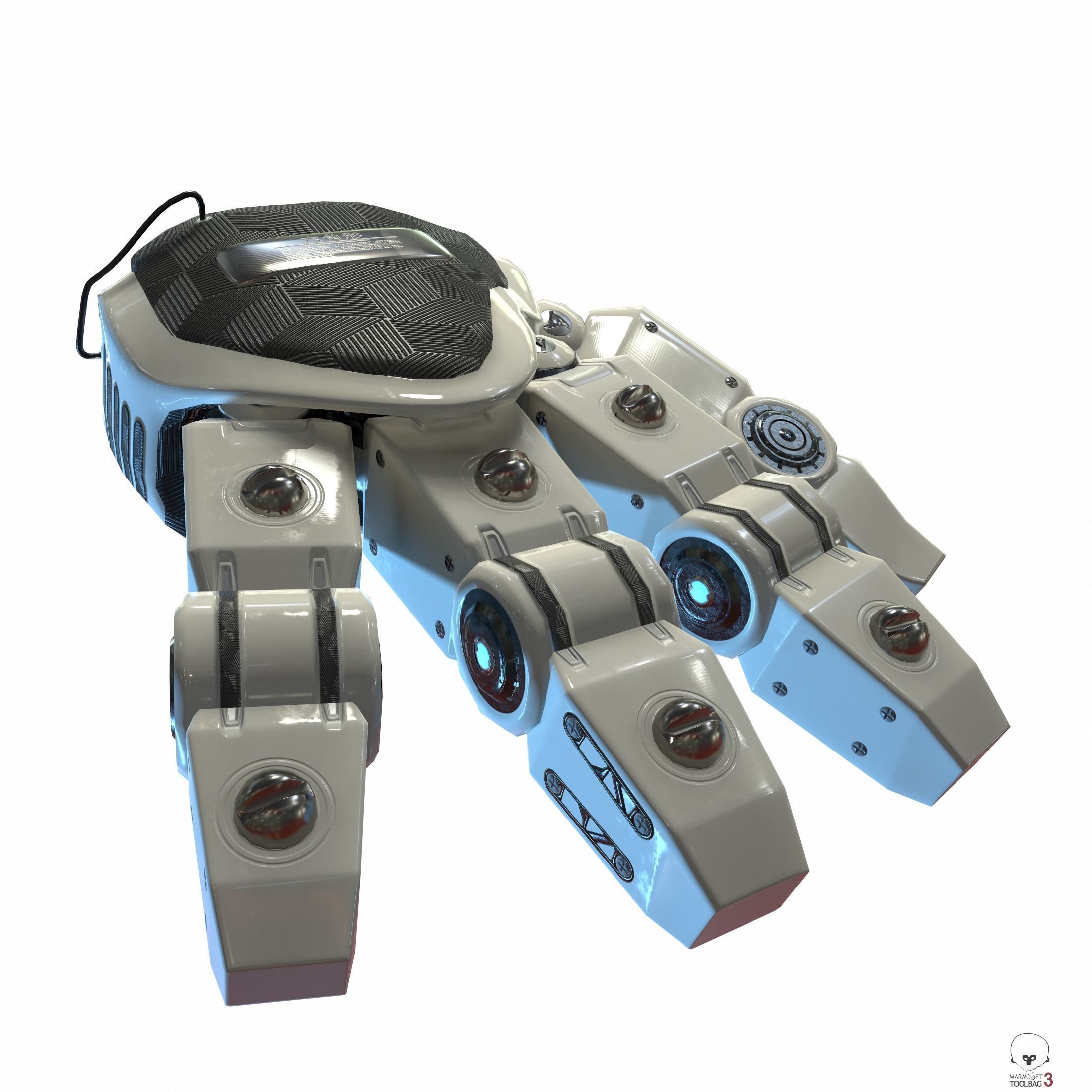 Robot Hand Low Poly PBR Low-poly 3D model_3
